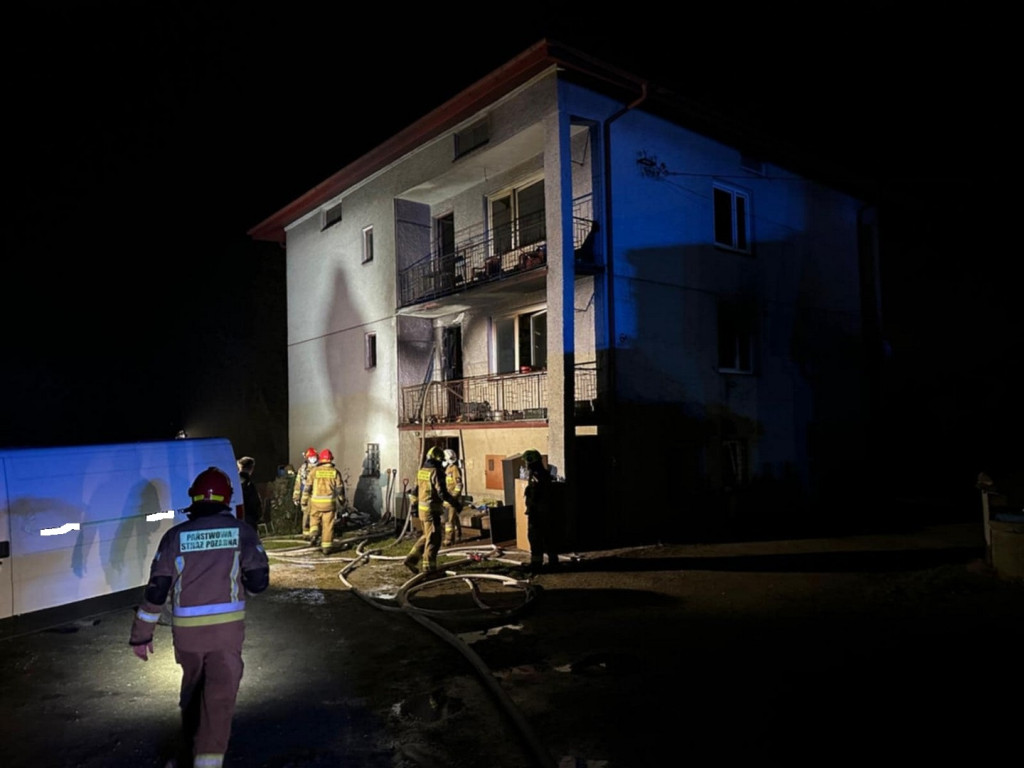 Pożar domu w Sandomierzu