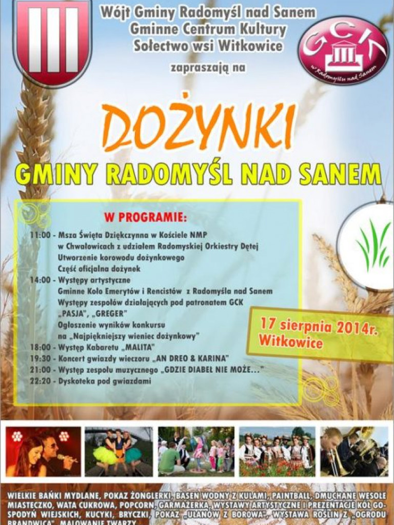 Zapowiedzi imprez 14 - 20 VIII