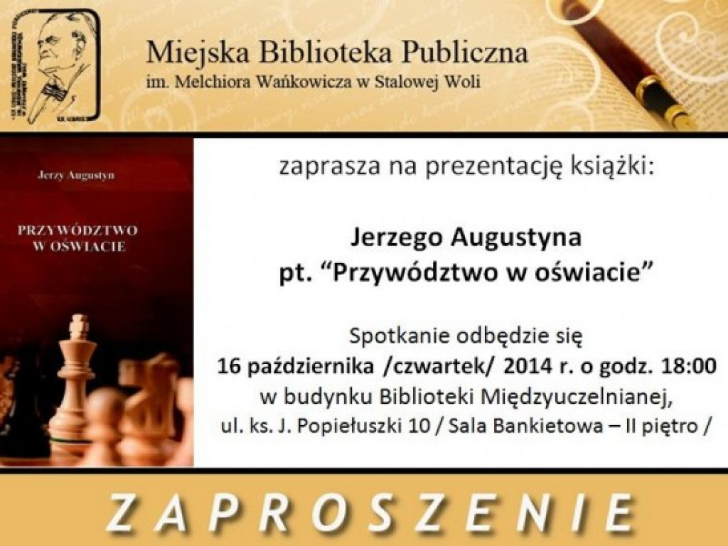 Zapowiedzi imprez 16-22 X