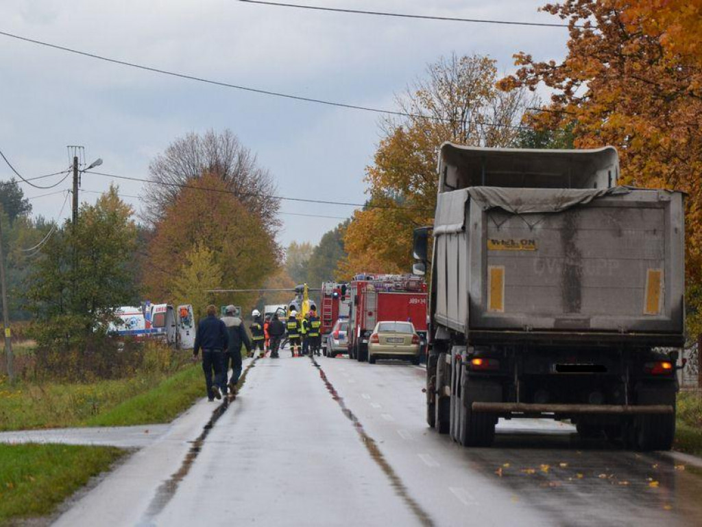 Tragiczny wypadek w Grębowie. Nie żyje jedna osoba [ZDJĘCIA] [WIDEO]