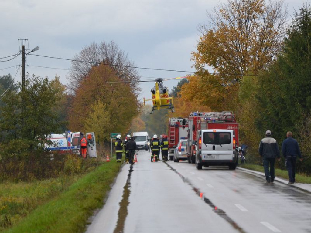 Tragiczny wypadek w Grębowie. Nie żyje jedna osoba [ZDJĘCIA] [WIDEO]