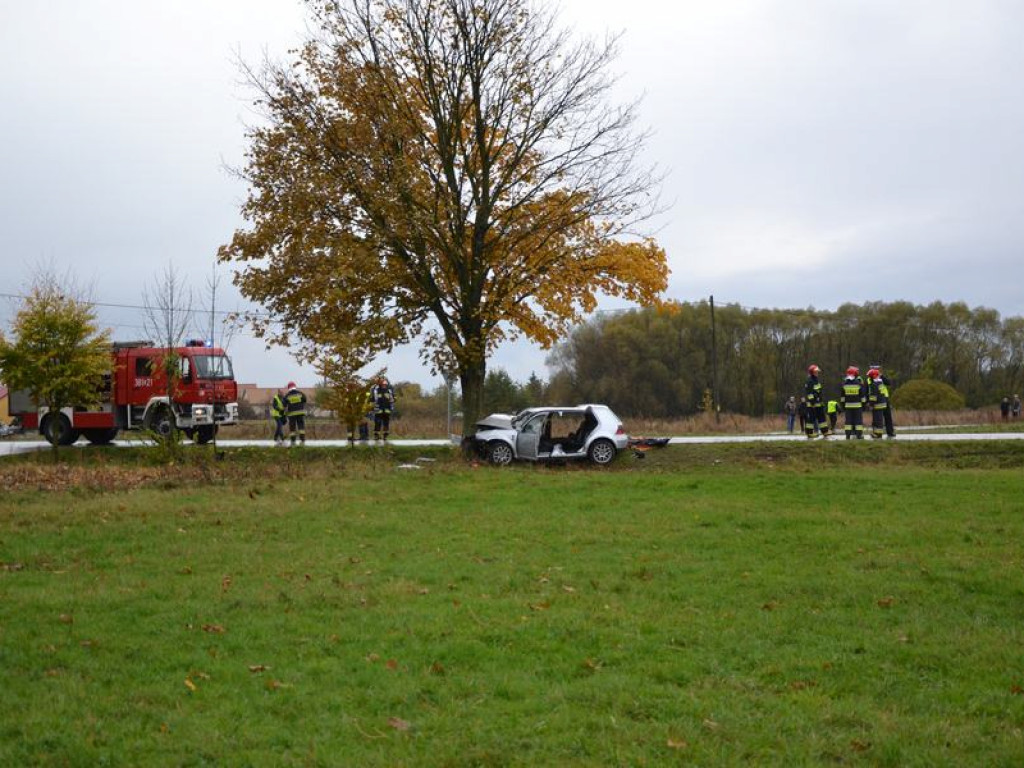 Tragiczny wypadek w Grębowie. Nie żyje jedna osoba [ZDJĘCIA] [WIDEO]