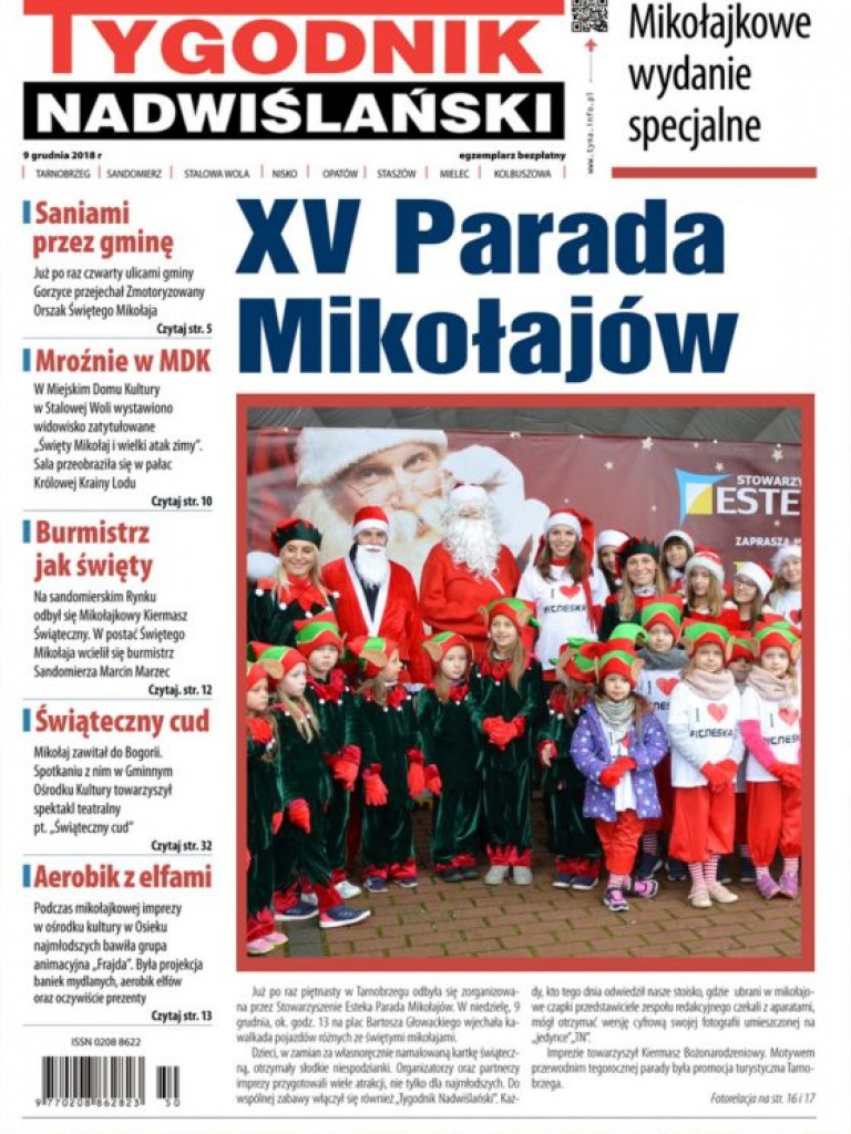 Galeria okładkowych zdjęć z XV Parady Mikołajów w Tarnobrzegu