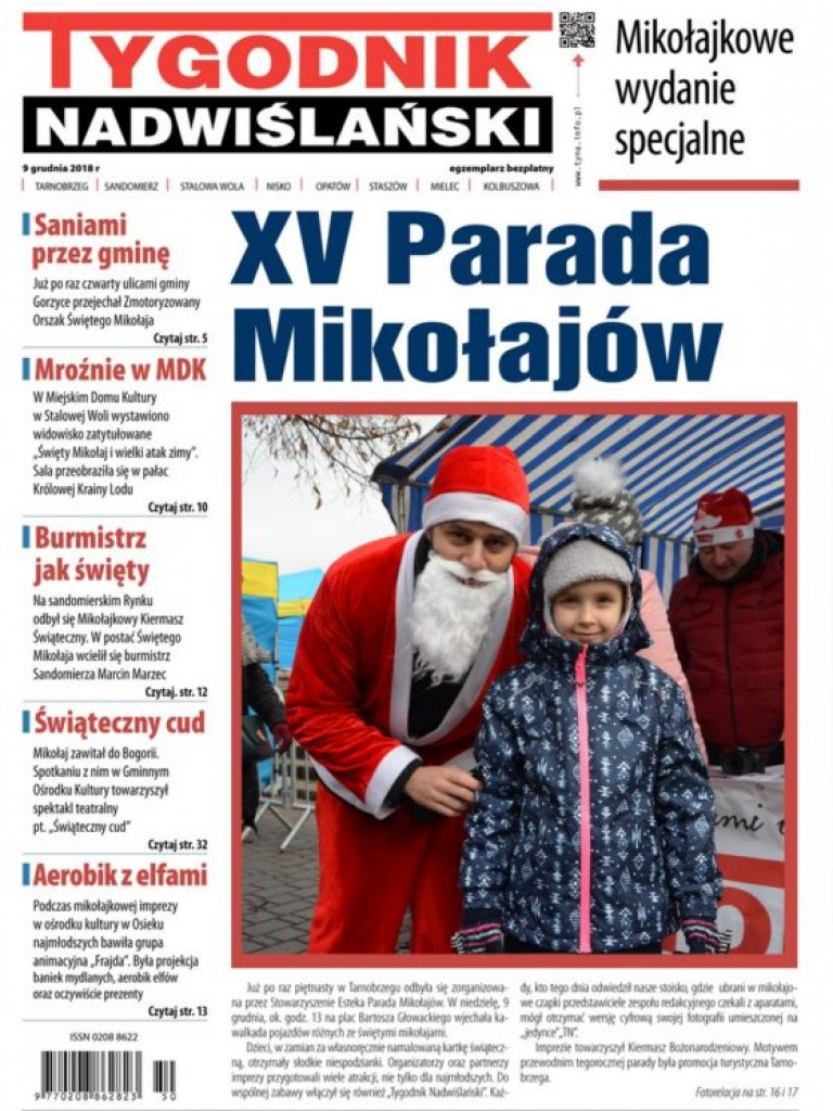 Galeria okładkowych zdjęć z XV Parady Mikołajów w Tarnobrzegu