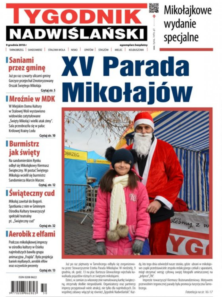 Galeria okładkowych zdjęć z XV Parady Mikołajów w Tarnobrzegu