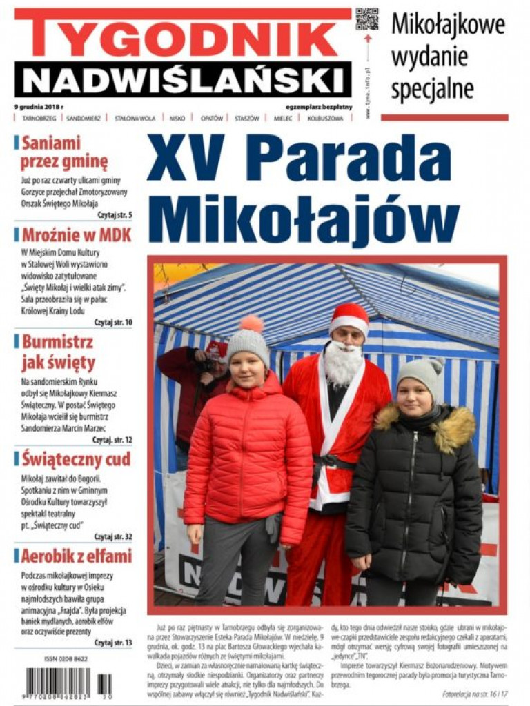 Galeria okładkowych zdjęć z XV Parady Mikołajów w Tarnobrzegu