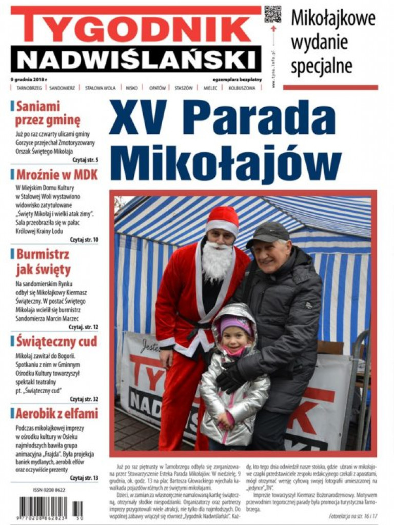 Galeria okładkowych zdjęć z XV Parady Mikołajów w Tarnobrzegu