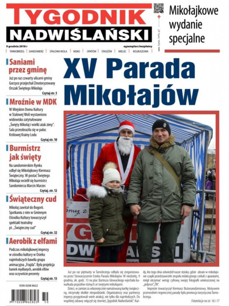 Galeria okładkowych zdjęć z XV Parady Mikołajów w Tarnobrzegu