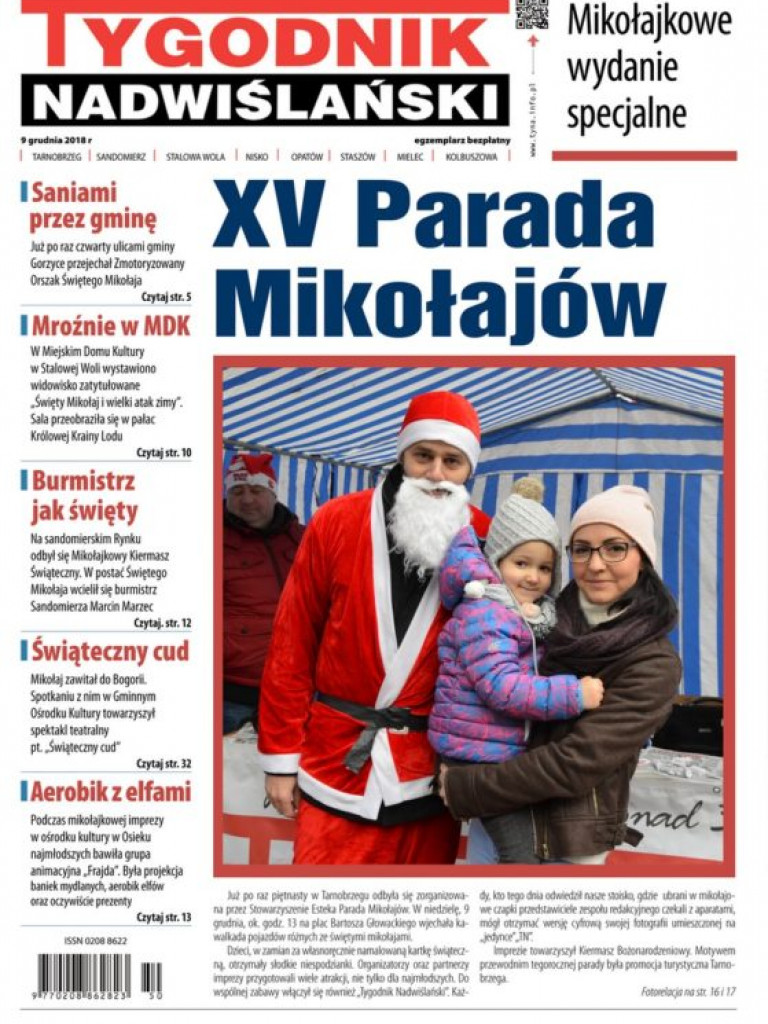 Galeria okładkowych zdjęć z XV Parady Mikołajów w Tarnobrzegu
