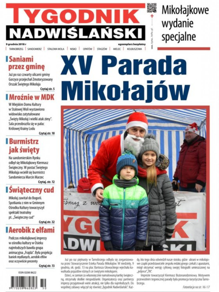 Galeria okładkowych zdjęć z XV Parady Mikołajów w Tarnobrzegu