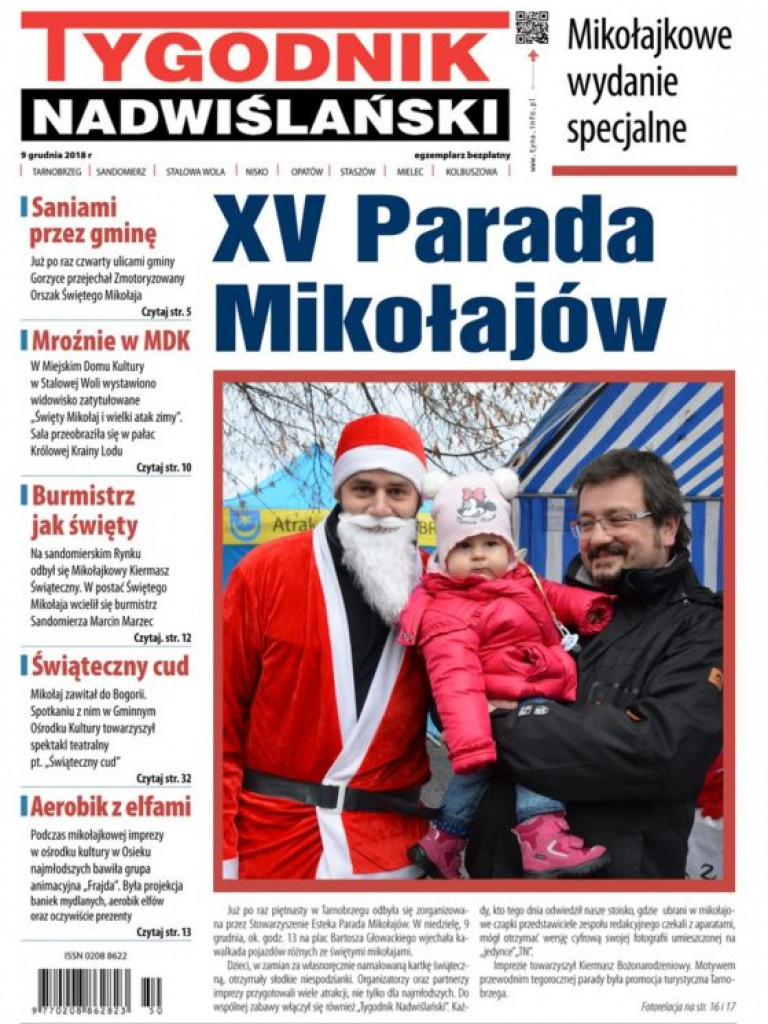 Galeria okładkowych zdjęć z XV Parady Mikołajów w Tarnobrzegu