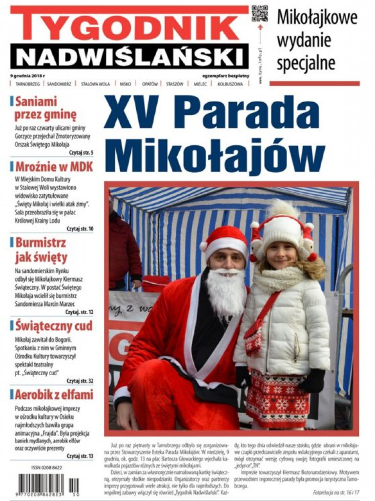 Galeria okładkowych zdjęć z XV Parady Mikołajów w Tarnobrzegu
