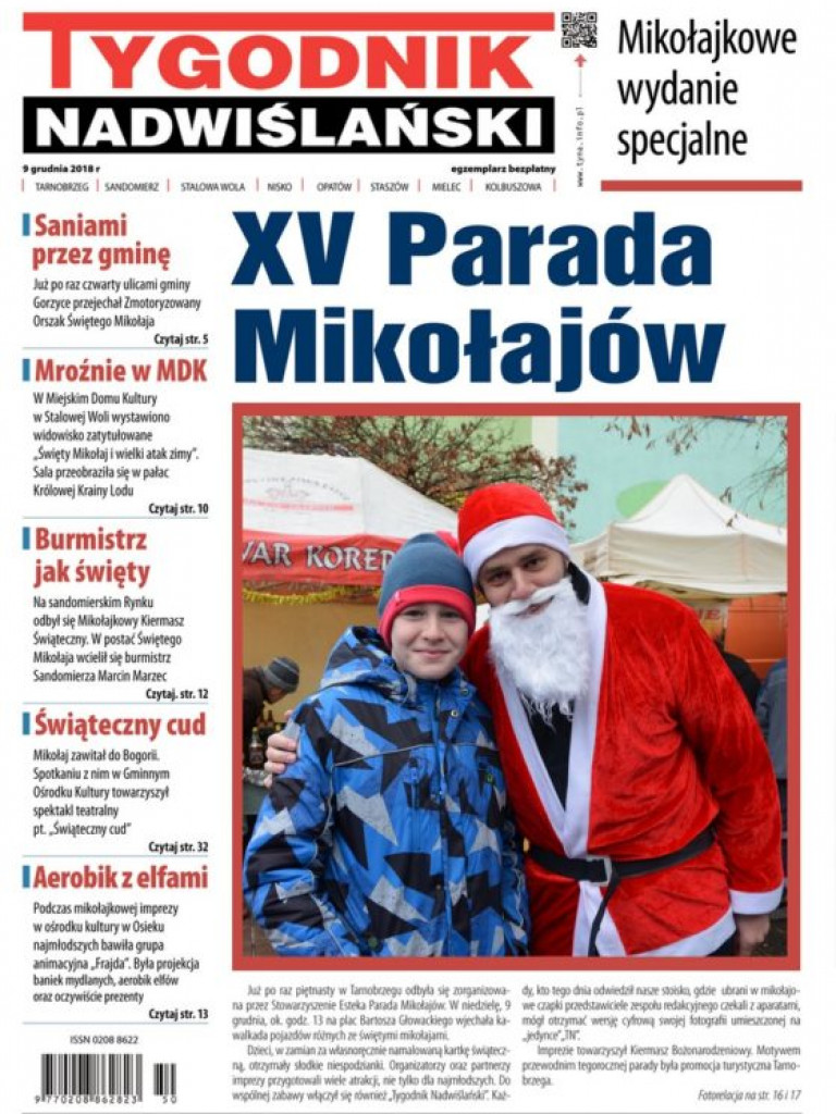 Galeria okładkowych zdjęć z XV Parady Mikołajów w Tarnobrzegu