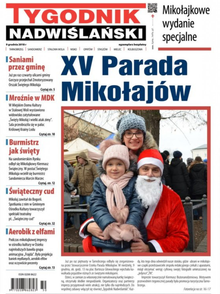 Galeria okładkowych zdjęć z XV Parady Mikołajów w Tarnobrzegu