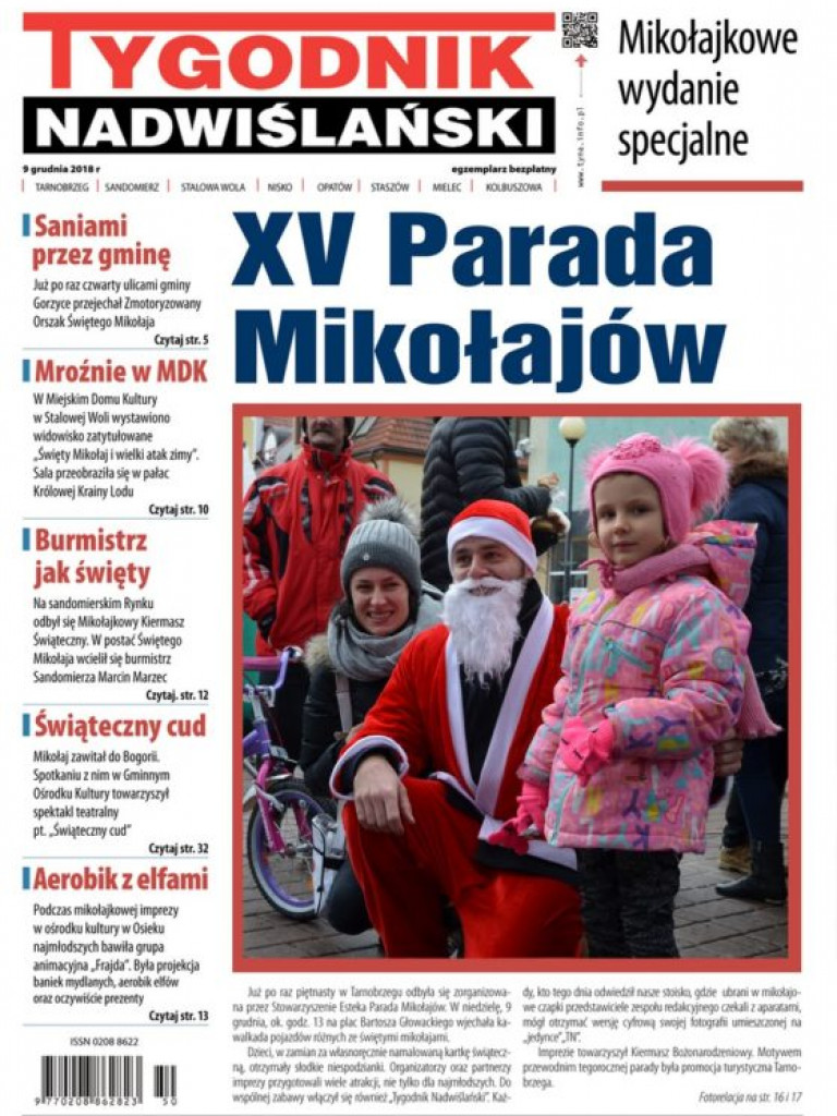 Galeria okładkowych zdjęć z XV Parady Mikołajów w Tarnobrzegu