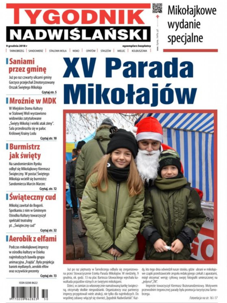 Galeria okładkowych zdjęć z XV Parady Mikołajów w Tarnobrzegu