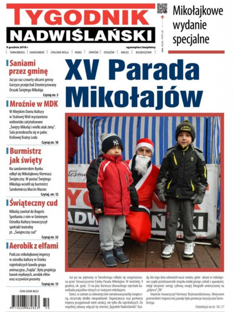 Galeria okładkowych zdjęć z XV Parady Mikołajów w Tarnobrzegu