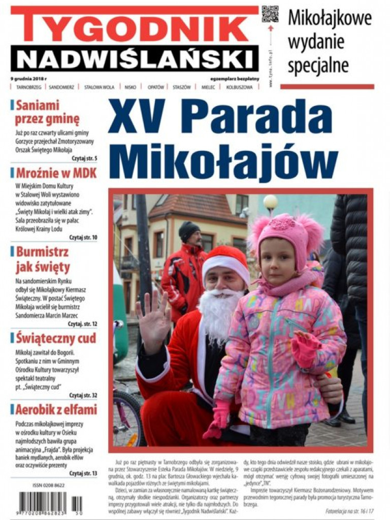 Galeria okładkowych zdjęć z XV Parady Mikołajów w Tarnobrzegu