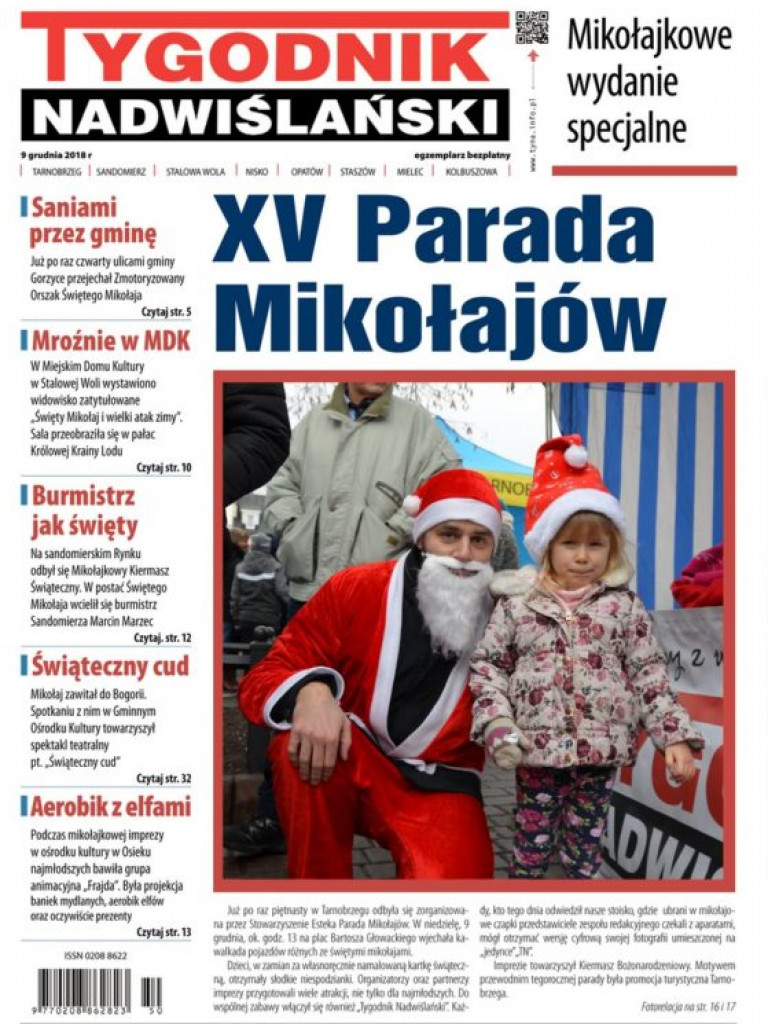 Galeria okładkowych zdjęć z XV Parady Mikołajów w Tarnobrzegu
