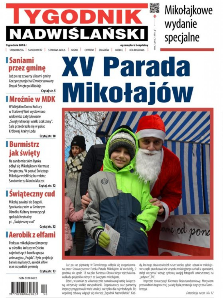Galeria okładkowych zdjęć z XV Parady Mikołajów w Tarnobrzegu