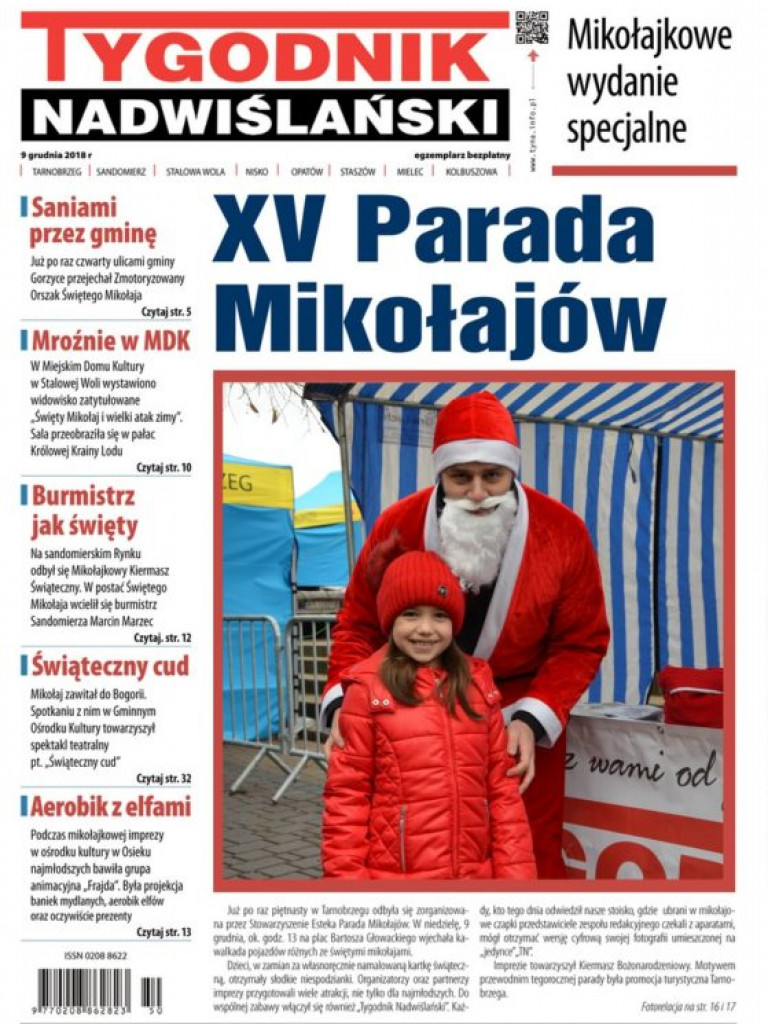 Galeria okładkowych zdjęć z XV Parady Mikołajów w Tarnobrzegu