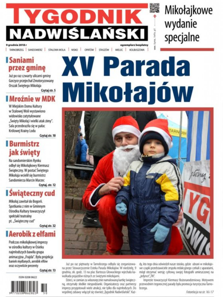Galeria okładkowych zdjęć z XV Parady Mikołajów w Tarnobrzegu