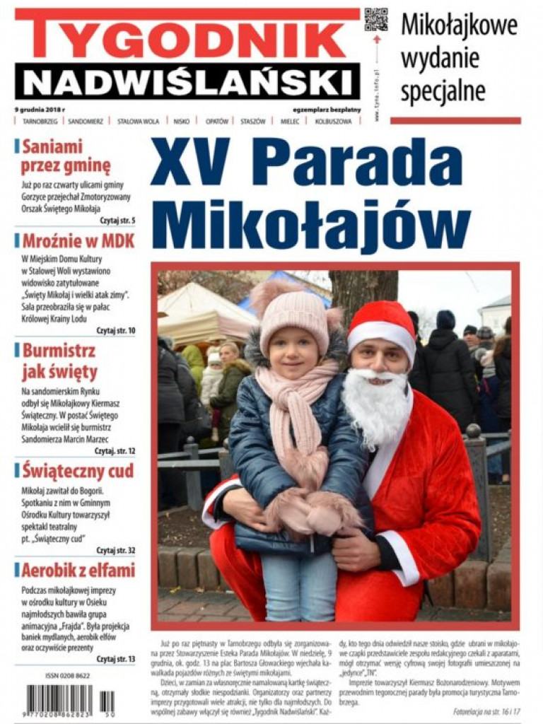 Galeria okładkowych zdjęć z XV Parady Mikołajów w Tarnobrzegu