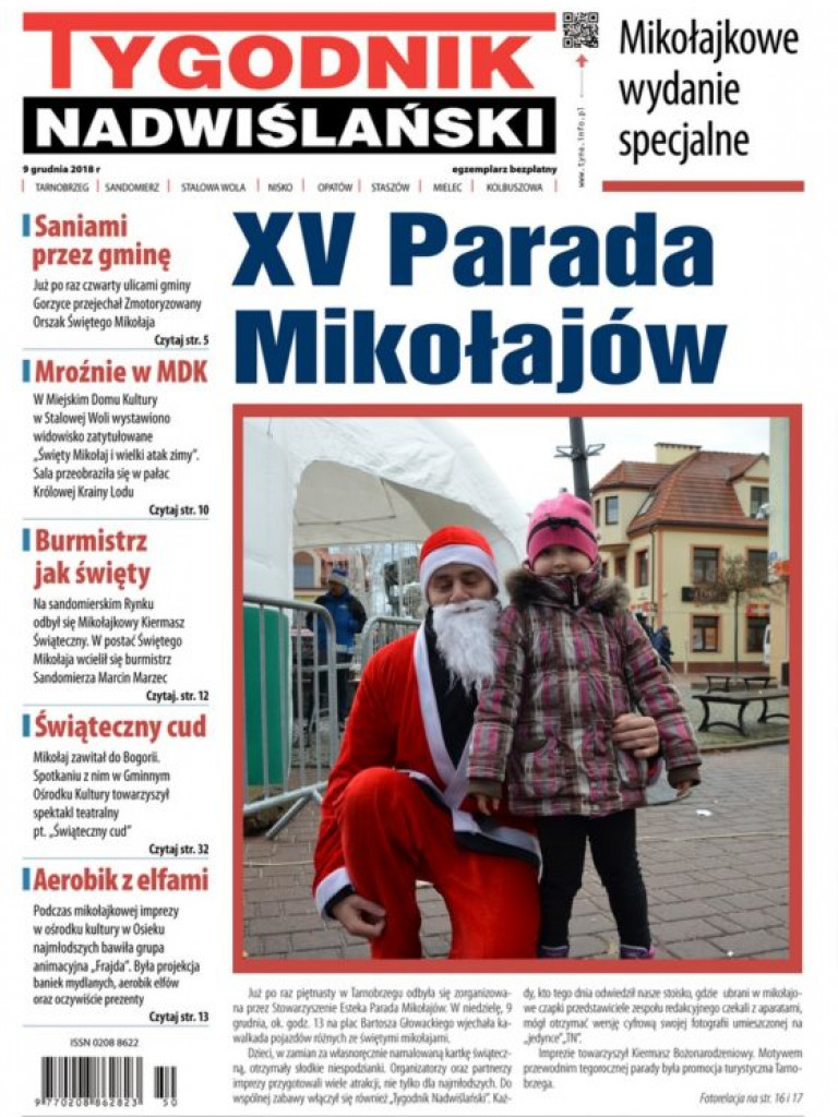 Galeria okładkowych zdjęć z XV Parady Mikołajów w Tarnobrzegu