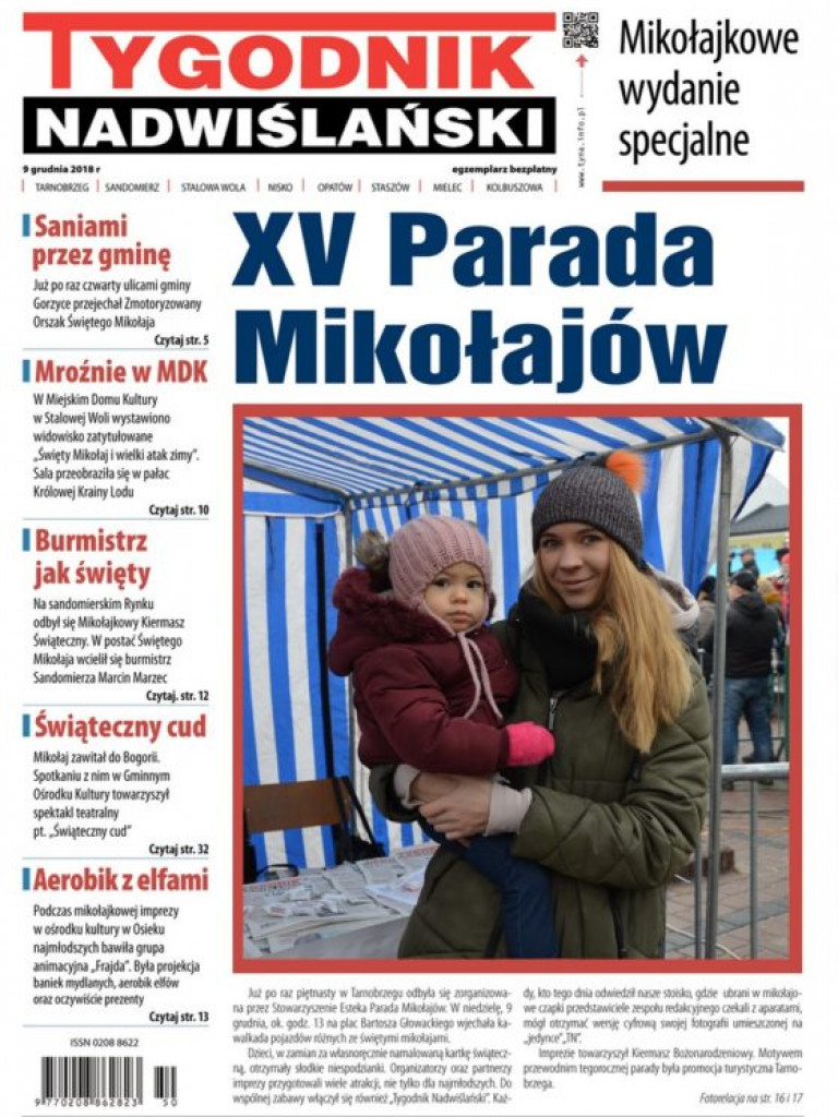 Galeria okładkowych zdjęć z XV Parady Mikołajów w Tarnobrzegu