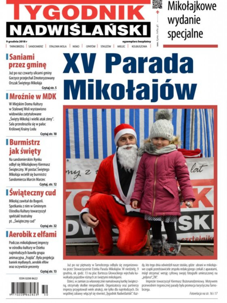 Galeria okładkowych zdjęć z XV Parady Mikołajów w Tarnobrzegu