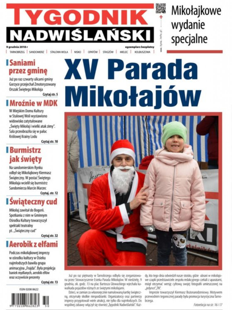 Galeria okładkowych zdjęć z XV Parady Mikołajów w Tarnobrzegu