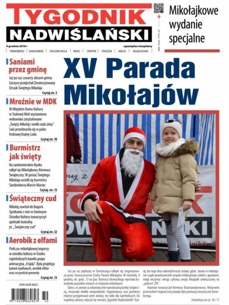 Galeria okładkowych zdjęć z XV Parady Mikołajów w Tarnobrzegu