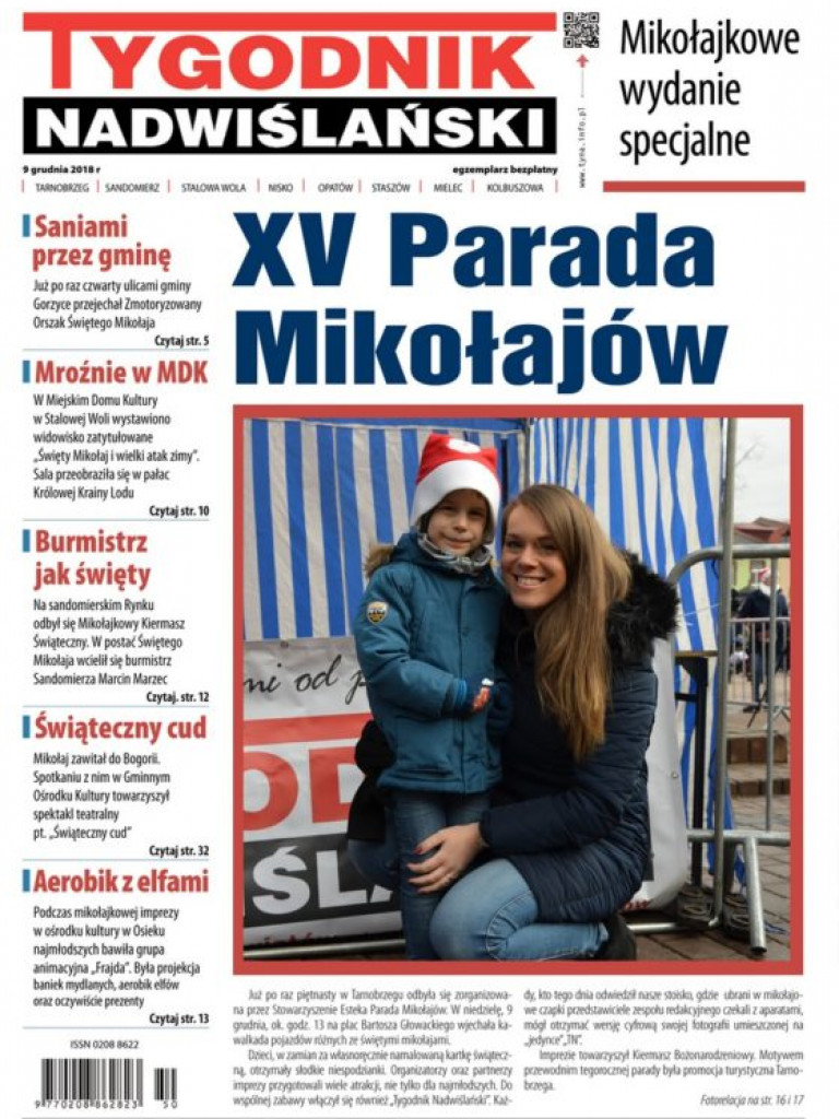 Galeria okładkowych zdjęć z XV Parady Mikołajów w Tarnobrzegu