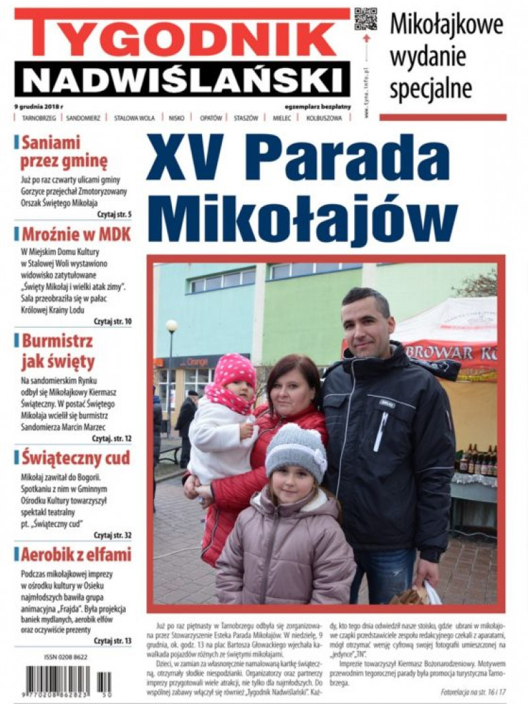 Galeria okładkowych zdjęć z XV Parady Mikołajów w Tarnobrzegu