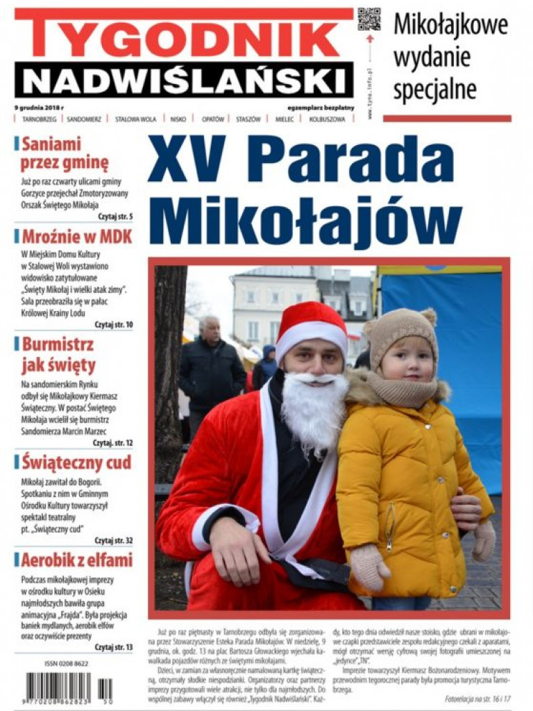Galeria okładkowych zdjęć z XV Parady Mikołajów w Tarnobrzegu