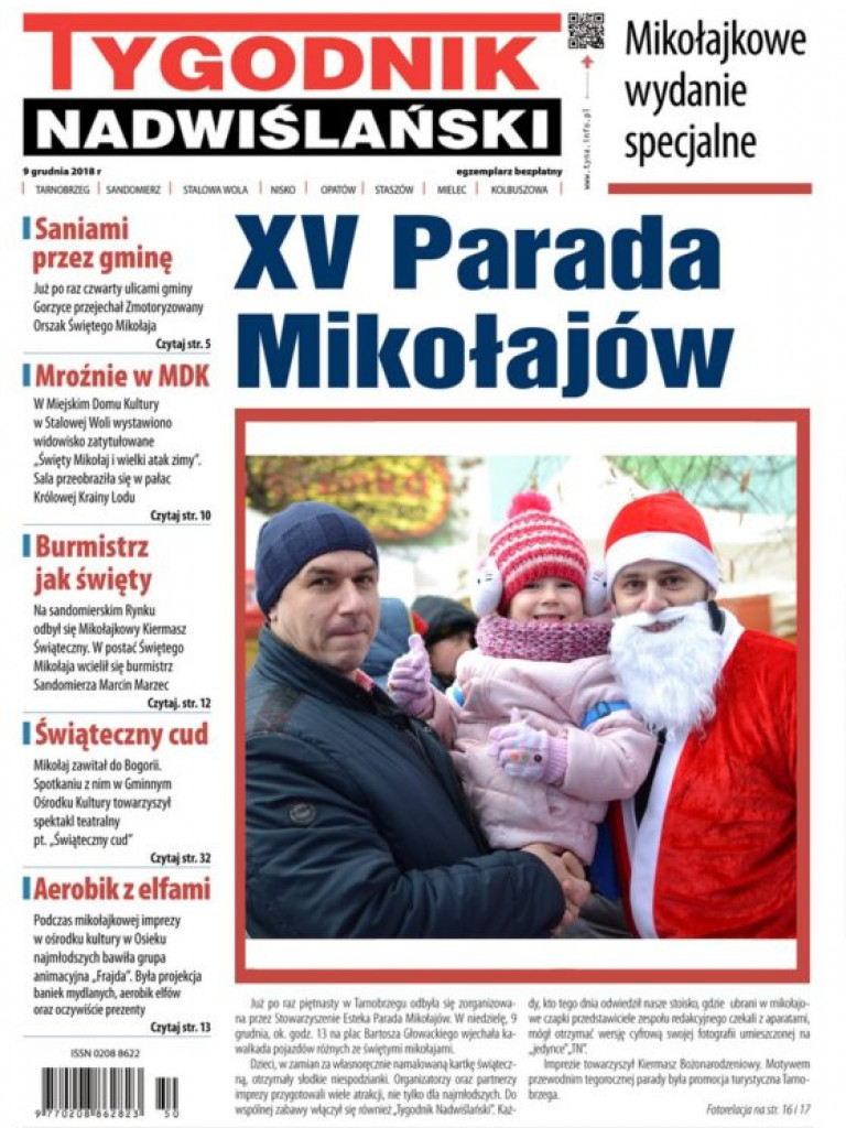 Galeria okładkowych zdjęć z XV Parady Mikołajów w Tarnobrzegu