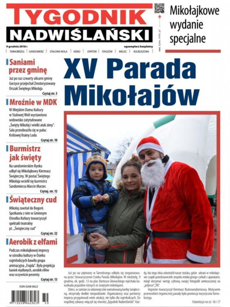 Galeria okładkowych zdjęć z XV Parady Mikołajów w Tarnobrzegu