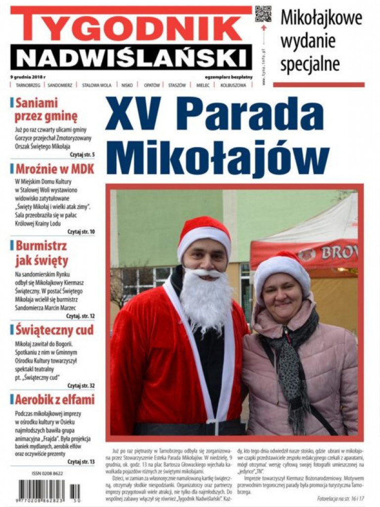 Galeria okładkowych zdjęć z XV Parady Mikołajów w Tarnobrzegu