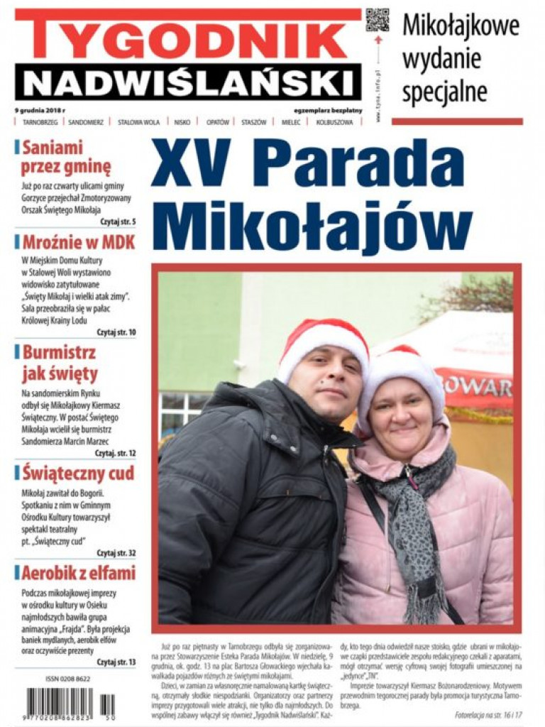 Galeria okładkowych zdjęć z XV Parady Mikołajów w Tarnobrzegu