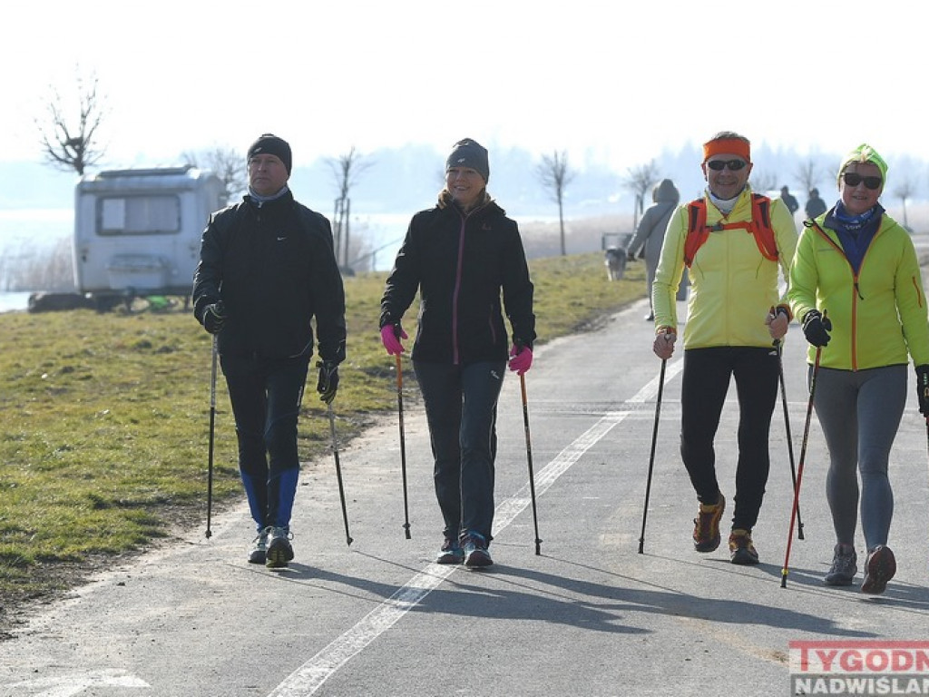 Bieg zimowy nad Jeziorem Tarnobrzeskim [zdjęcia]