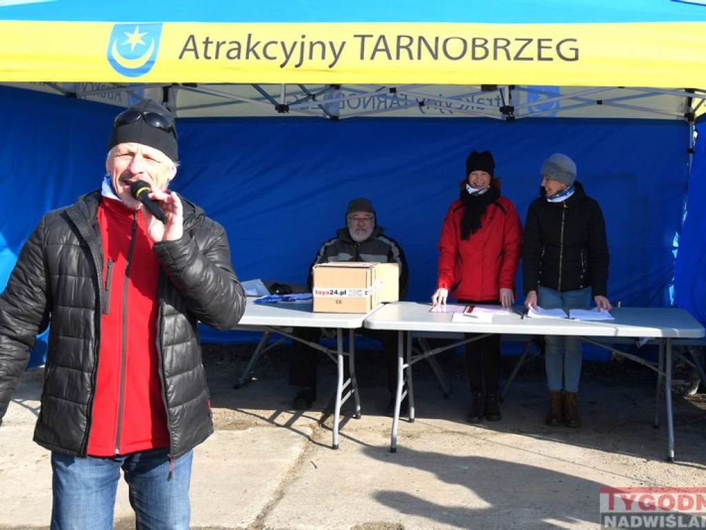 Bieg zimowy nad Jeziorem Tarnobrzeskim [zdjęcia]