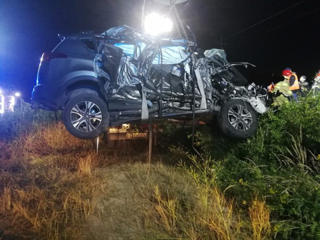 Wypadek na przejeździe kolejowym w Zalesiu Gorzyckim [zdjęcia]