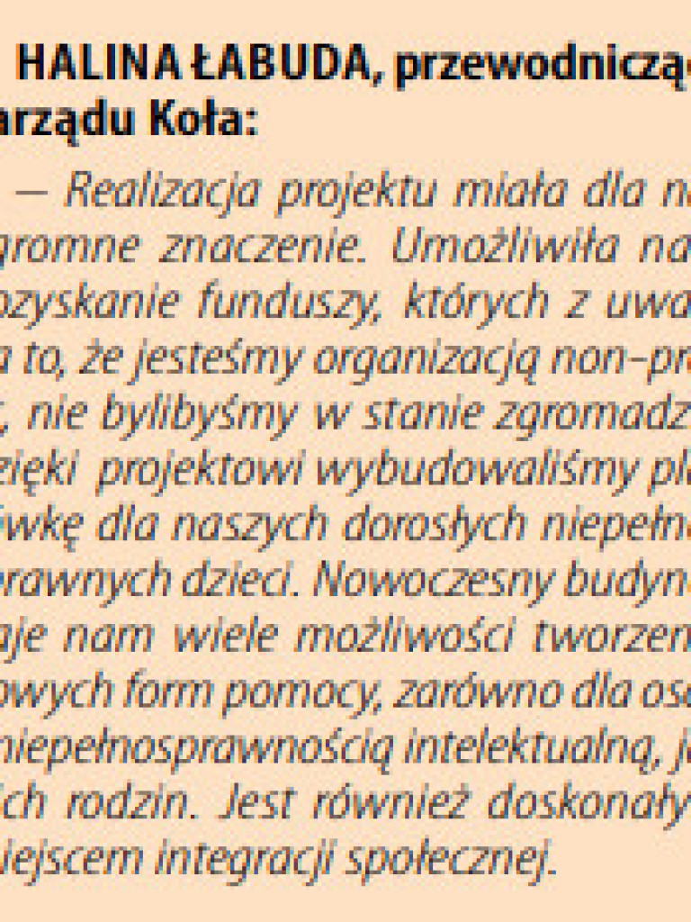 Placówka, która niesie pomoc