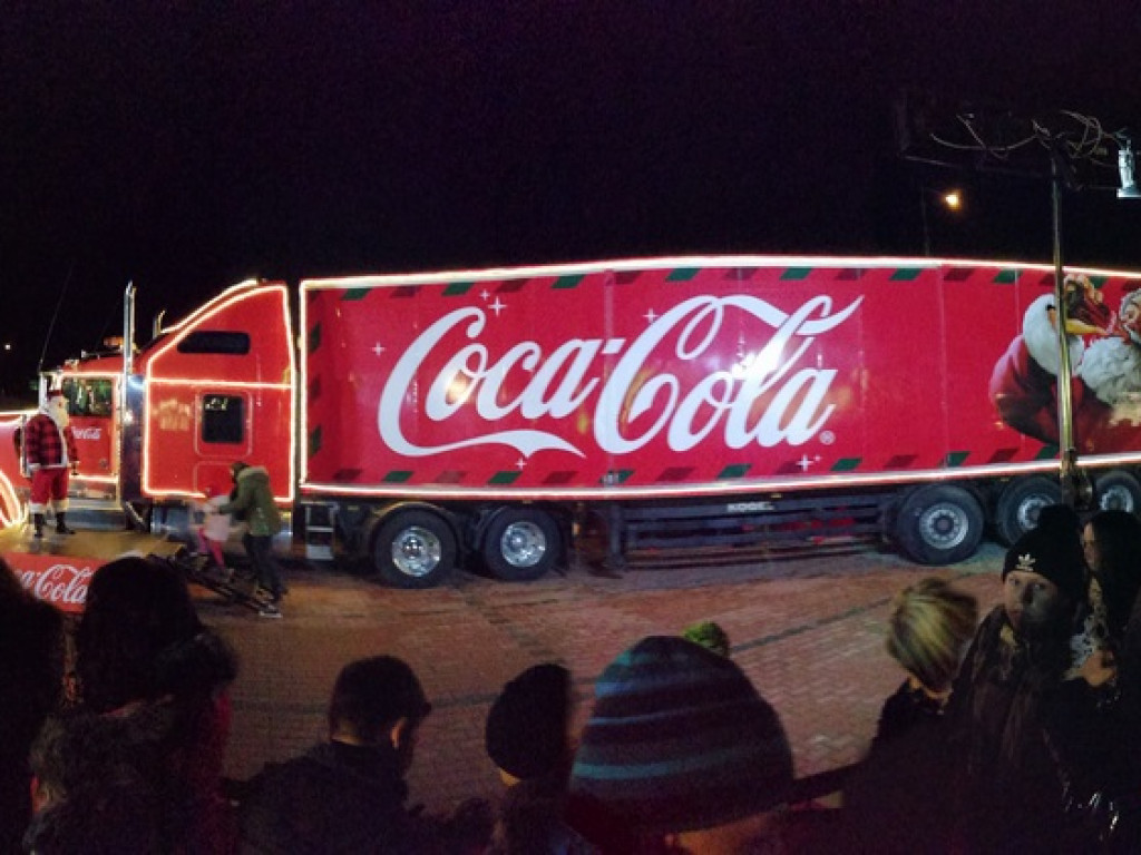 Ciężarówka Coca-Coli odwiedziła Sandomierz [zdjęcia]