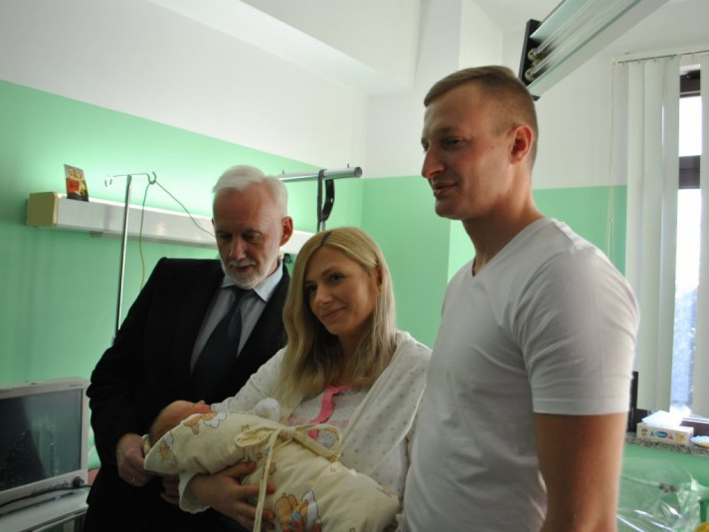Jaś Flis - pierwszy tarnobrzeżanin w 2020 roku. Odwiedził go prezydent miasta [zdjęcia]