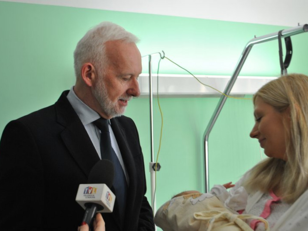 Jaś Flis - pierwszy tarnobrzeżanin w 2020 roku. Odwiedził go prezydent miasta [zdjęcia]