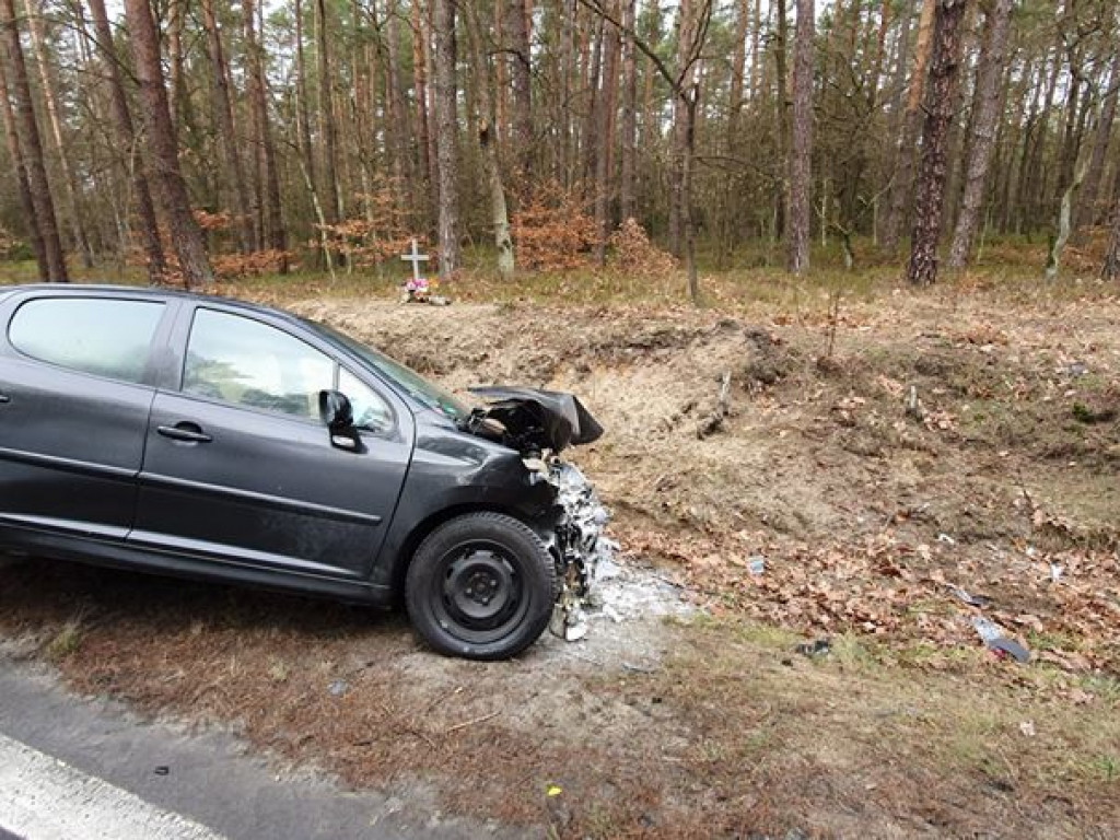 Groźny wypadek w Jamnicy, czołowe zderzenie dwóch pojazdów. 3 ranne osoby [zdjęcia]