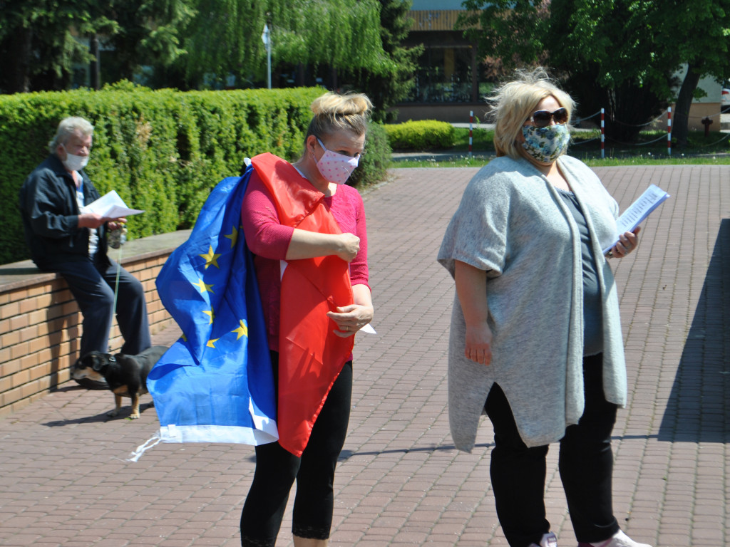 Protestacyjny happening wyborczy w Tarnobrzegu