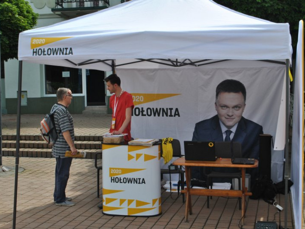 W Tarnobrzegu zachęcali do głosowania na Szymona Hołownię [zdjęcia]
