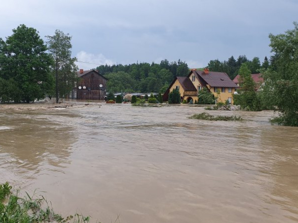 Powódź na Podkarpaciu. Zalane domy, pola i drogi [zdjęcia][wideo]